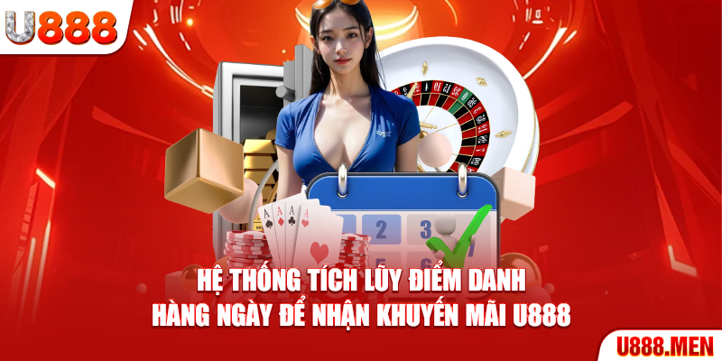 Khuyến Mãi U888 - Danh Sách Sự Kiện Ưu Đãi Nổi Bật Hệ thống tích lũy điểm danh hàng ngày để nhận Khuyến mãi U888